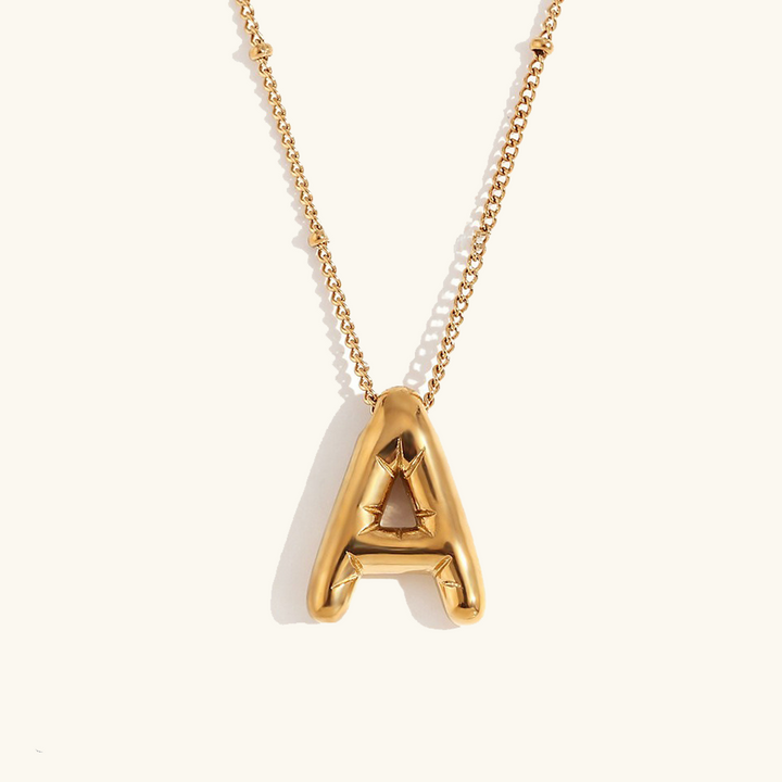 Balloon Gold Initial Necklace