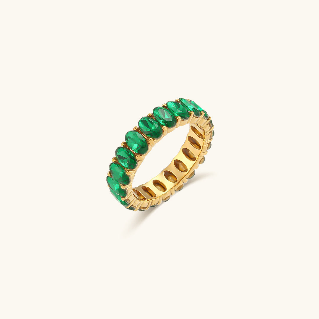 Ara Diamond Simulant Gold Ring