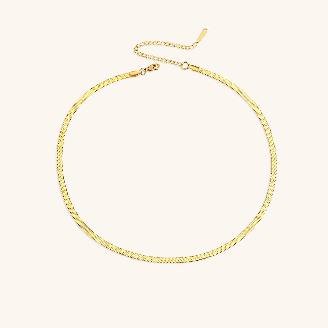 Eloise Gold Herringbone Necklace