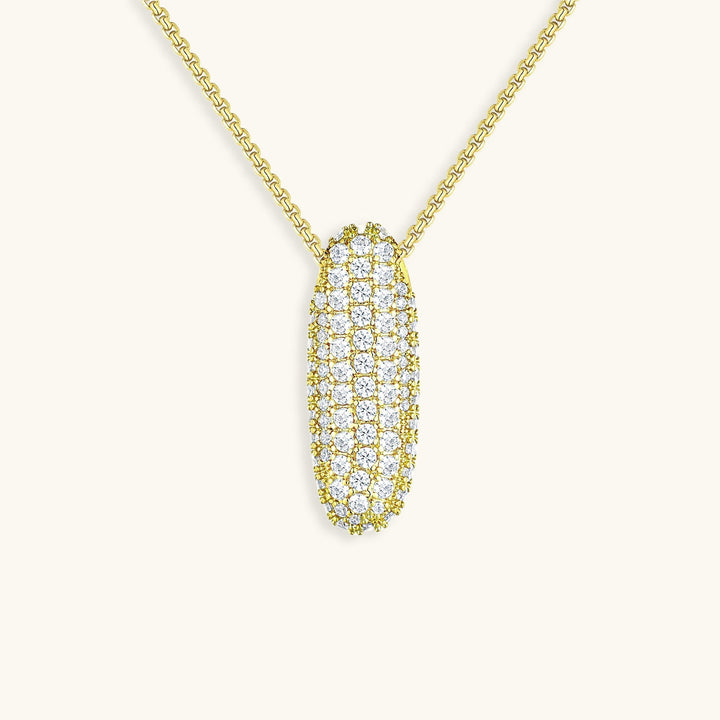 Bubble Initial Diamond Necklace