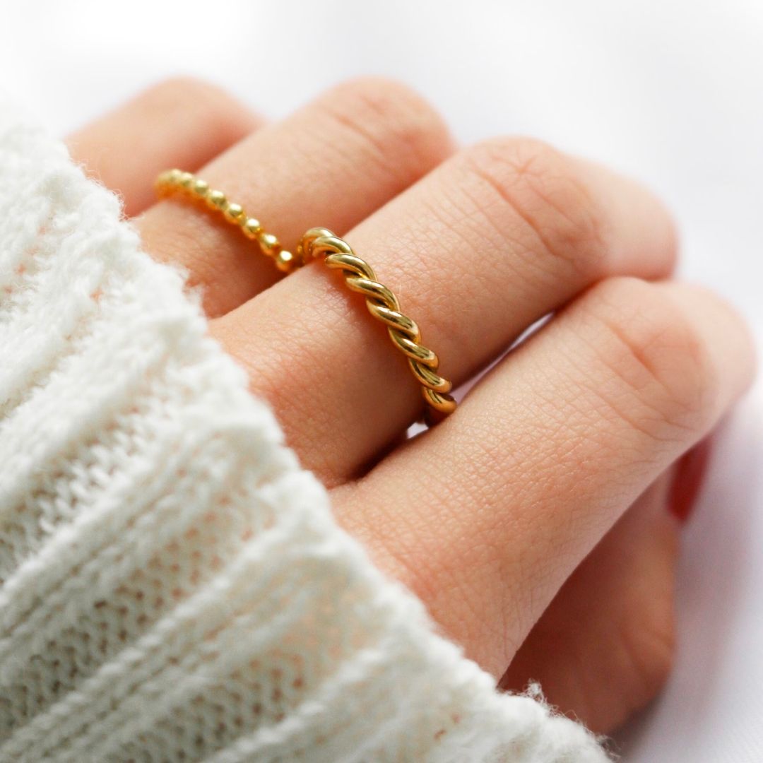 Marigold Gold Twist Ring