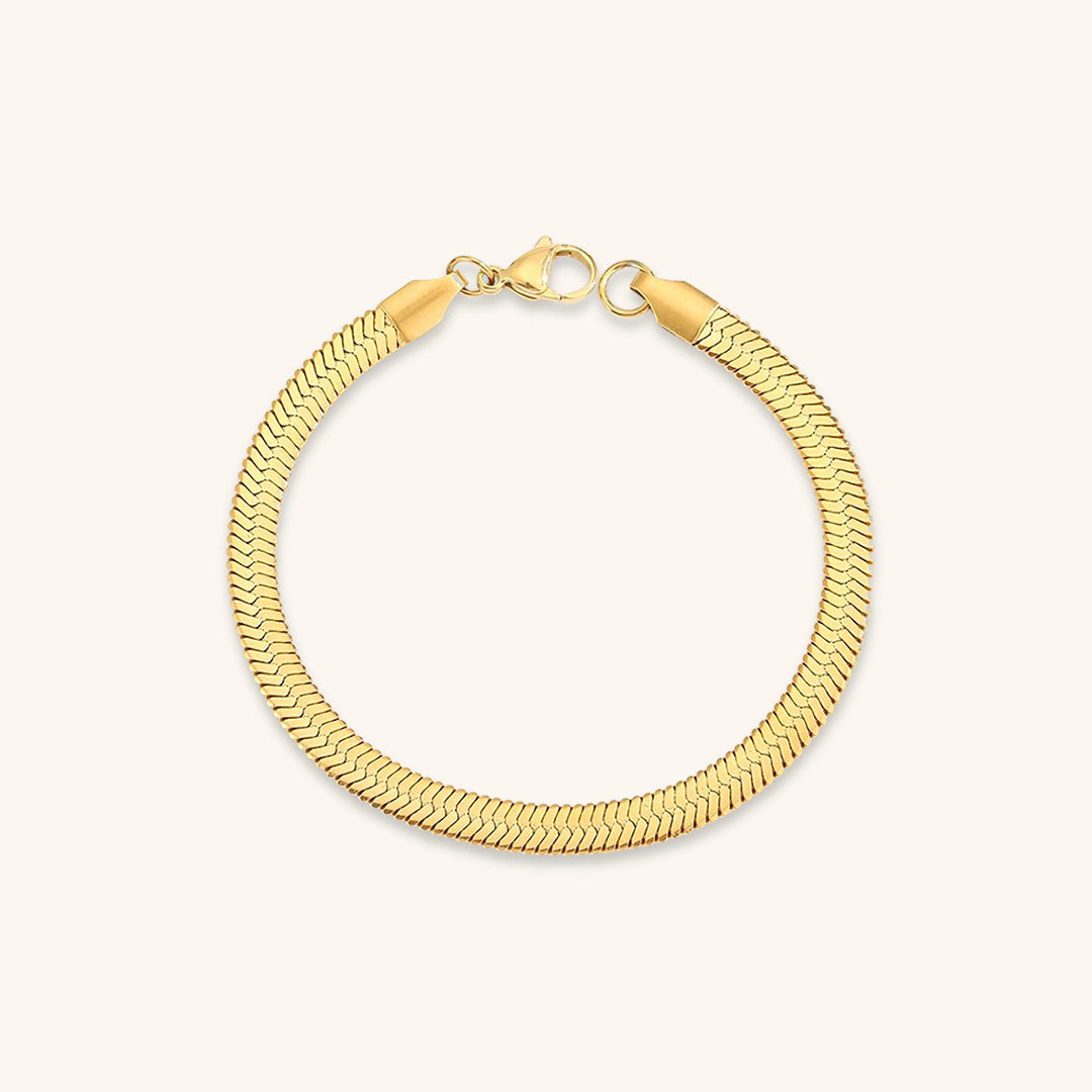 Valerie Gold Herringbone Bracelet